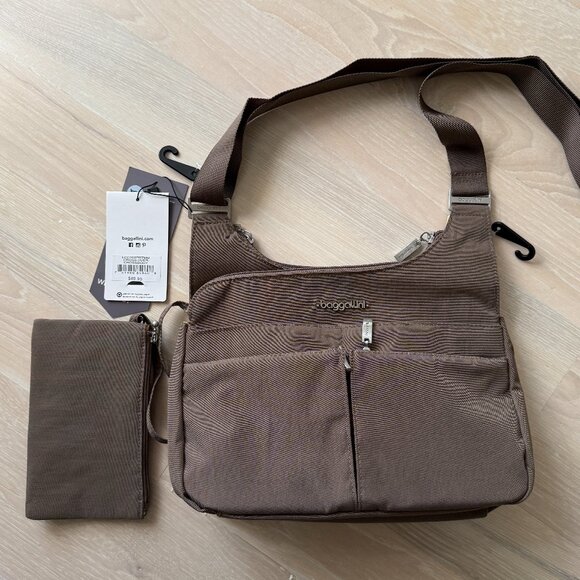 Baggallini Cross Over Crossbody with RFID Wristlet - Portobello - Picture 2 of 5